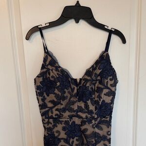 Emerald Sundae Navy and Cream Dress